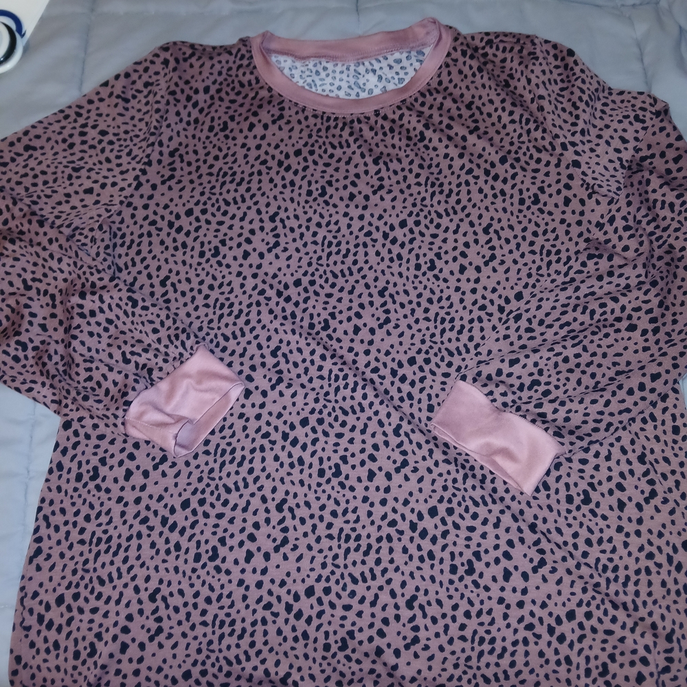 Pink Leopard Print Women's Top